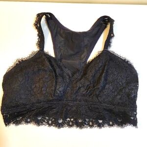 Aerie Black Lace Racerback Brallete Size XL